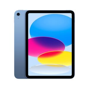 Apple iPad (10th Generation): with A14 Bionic chip, 27.69 cm (10.9″) Liquid Retina Display, 64GB, Wi-Fi 6, 12MP front/12MP Back Camera, Touch ID, All-Day Battery Life – Blue